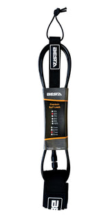 Black Surfboard Leash - Front
