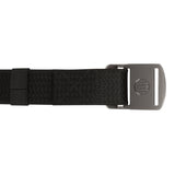 Battler Black Nylon Elastic Belt with Metal Buckle - Flat Back