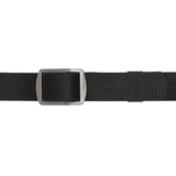 Battler Black Nylon Elastic Belt with Metal Buckle - Flat Fastened