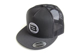 Gray Snapback Mesh Hat - Top