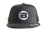 Gray Snapback Mesh Hat - Front