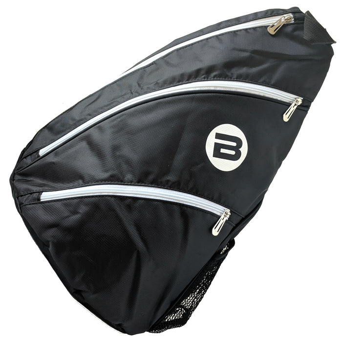BESTA Pickleball Sling Bag - Black & White - Front