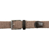 BESTA Men's Braided Stretch Belt Brown - Flat