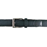 BESTA Men's Braided Stretch Belt Black - Flat