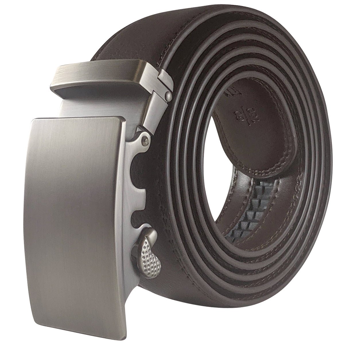 Men's Comfort Genuine Leather Ratchet Dress Belt 1 1/8 Wide with