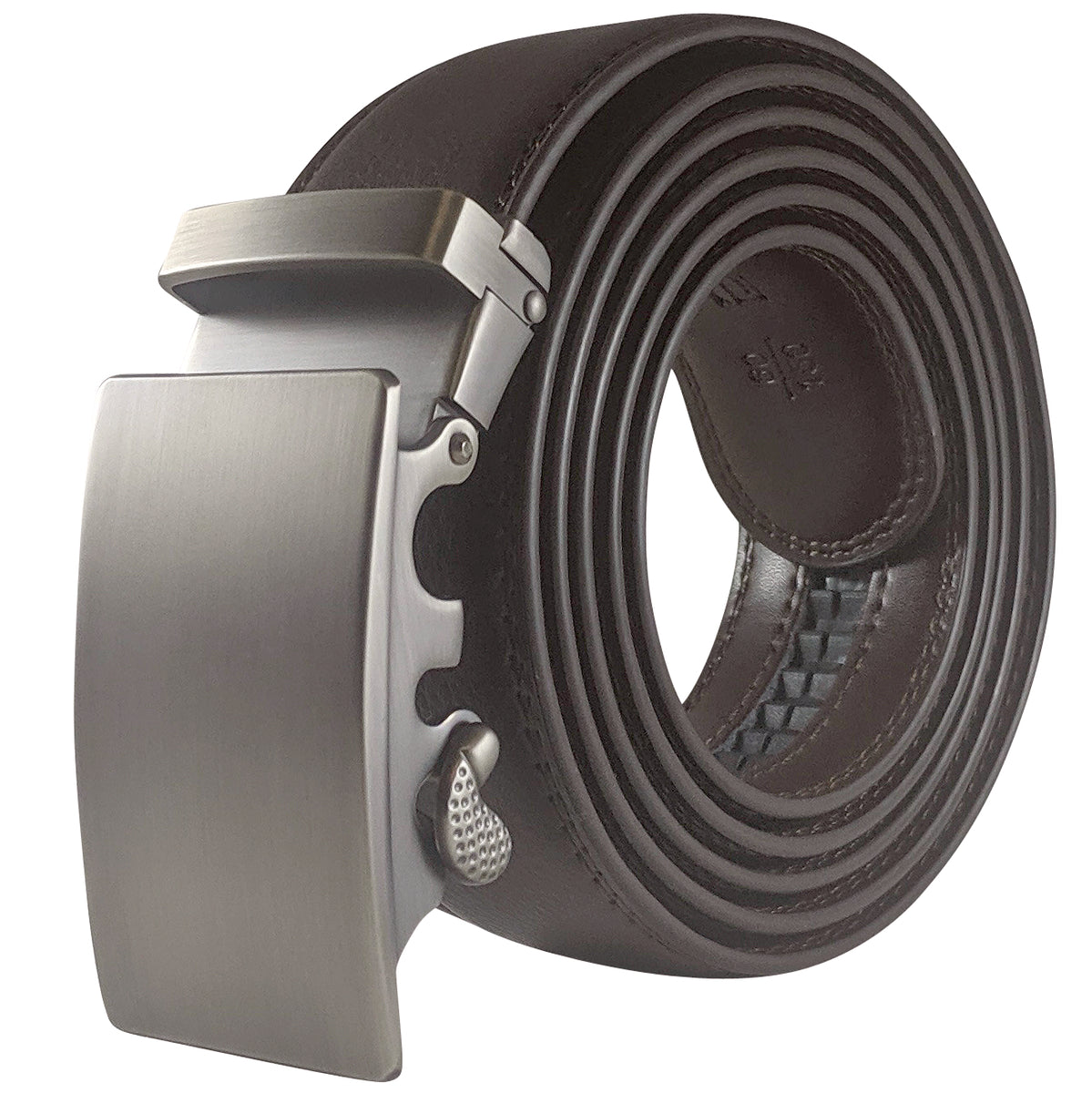 Men's Ratchet Dress Belt with Automatic Buckle and Real Leather Strap Espresso / Up to 52" waist Men's Ratchet Dress Belt with Automatic Buckle and Real Leather Strap Espresso / Up to 52" waist