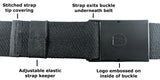 BESTA Black Mens Stretch Belt with Hide Strap Buckle - Back