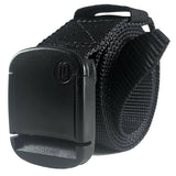 Narrow Black Nylon Web Belt - Rolled