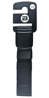 1.5" Wide Black Nylon Web Belt - Hanger