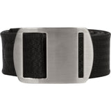 Battler Black Nylon Elastic Belt with Metal Buckle - Rolled Side
