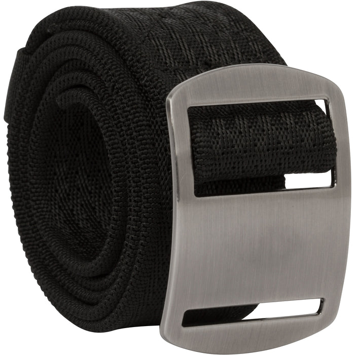Battler Black Nylon Elastic Belt with Metal Buckle - Rolled Angle