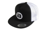 Black & White Snapback Mesh Hat - Top