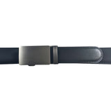 Black Ratchet Belt with Automatic Buckle - Flat Front