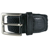 BESTA Men's Braided Stretch Belt Black - Front