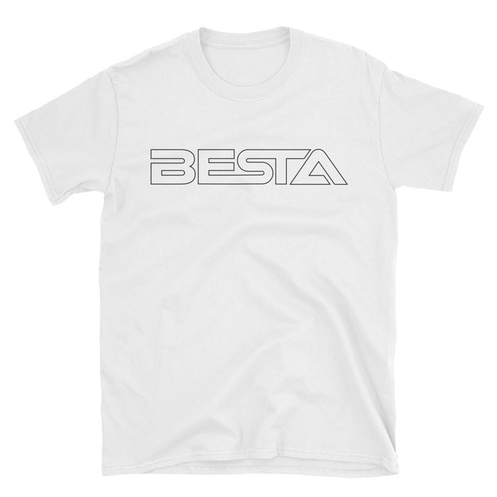BESTA Men's Short Sleeve T-shirt, Outline Logo